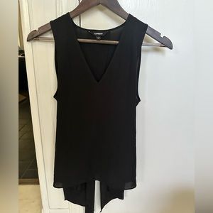 Express Black Open Back Tank Top